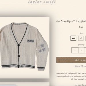 ISO Taylor Swift folklore cardigan NOT FOR SALE